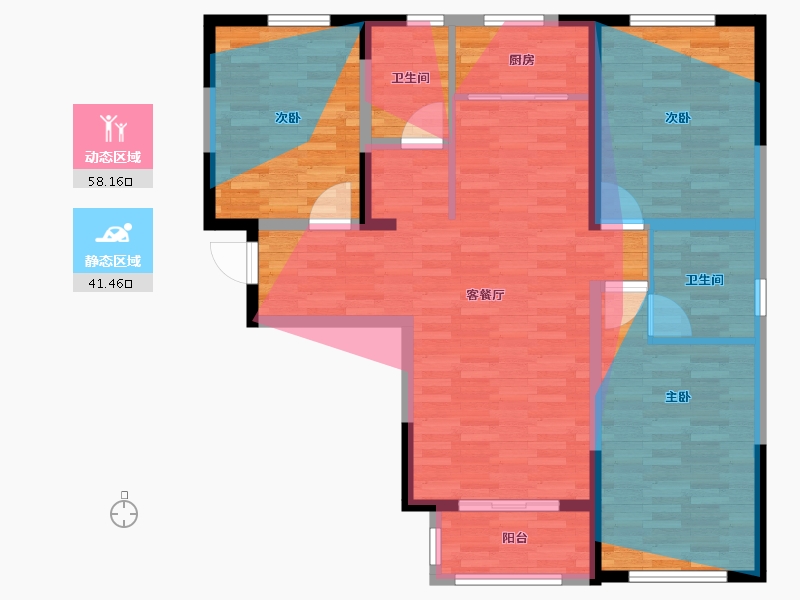 河南省-周口市-未来家园四期-100.80-户型库-动静分区