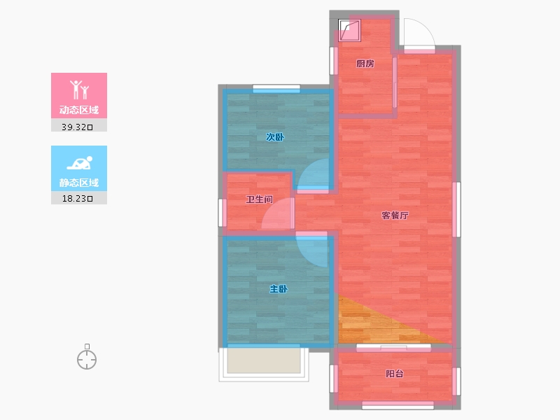 山西省-太原市-新城长风悦府-61.52-户型库-动静分区