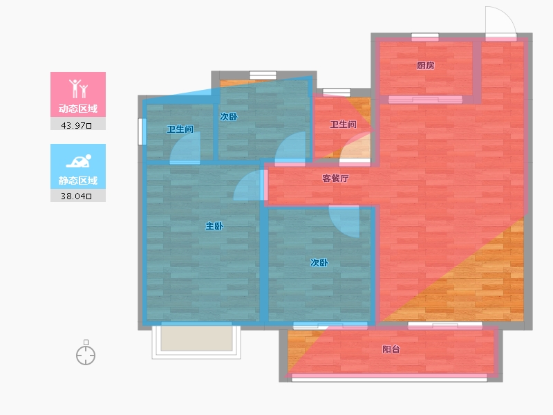 浙江省-嘉兴市-归谷雅苑-92.00-户型库-动静分区