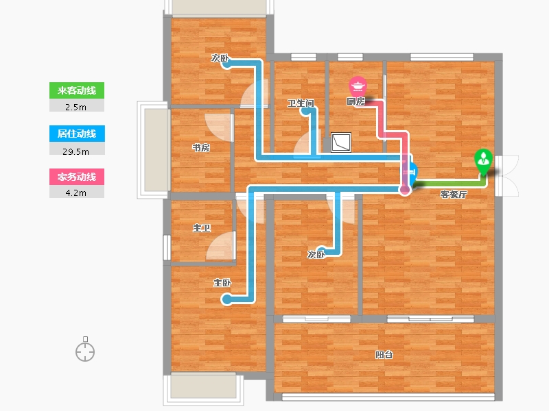 湖北省-十堰市-瑞富印象-117.36-户型库-动静线