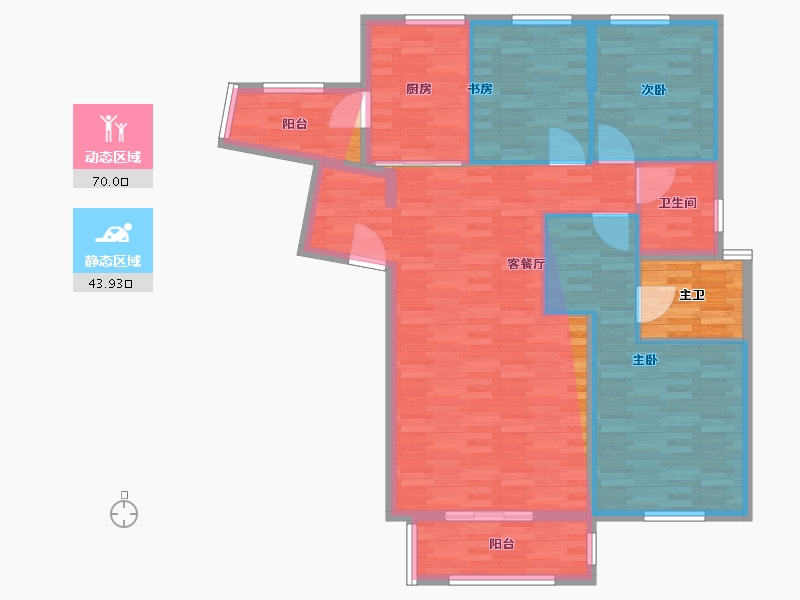 上海-上海市-老西门新苑-110.90-户型库-动静分区