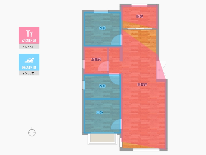 甘肃省-酒泉市-紫庭花园-81.14-户型库-动静分区