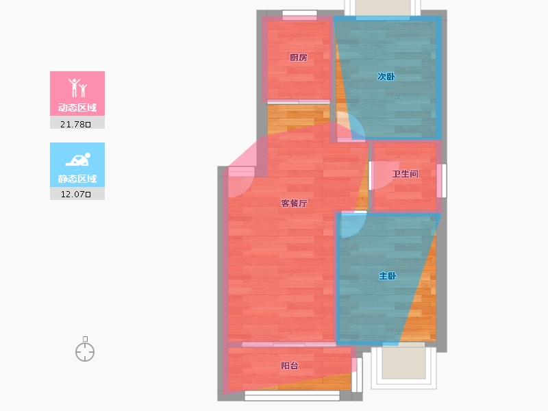 安徽省-合肥市-丽水天锦苑-80.00-户型库-动静分区