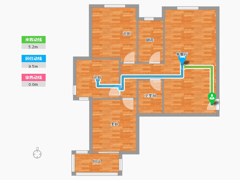 河北省-石家庄市-新五一广场C区-98.96-户型库-动静线