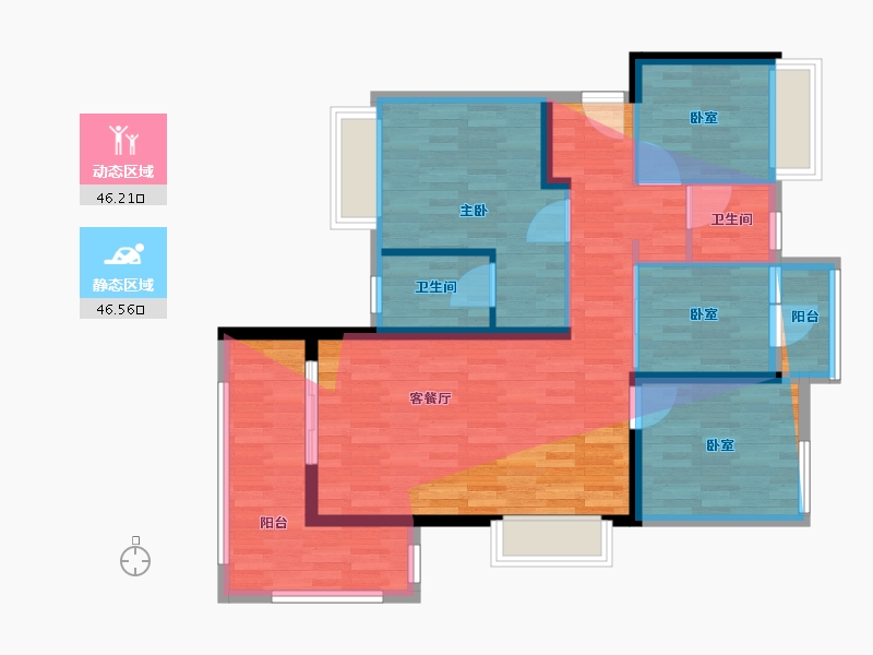 贵州省-贵阳市-中海印龙泉-110.00-户型库-动静分区