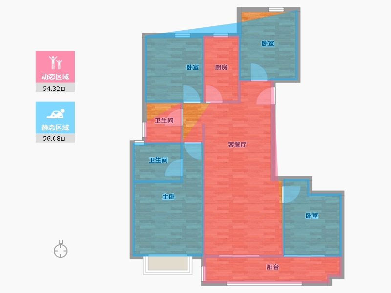 浙江省-温州市-南丽湾-102.80-户型库-动静分区