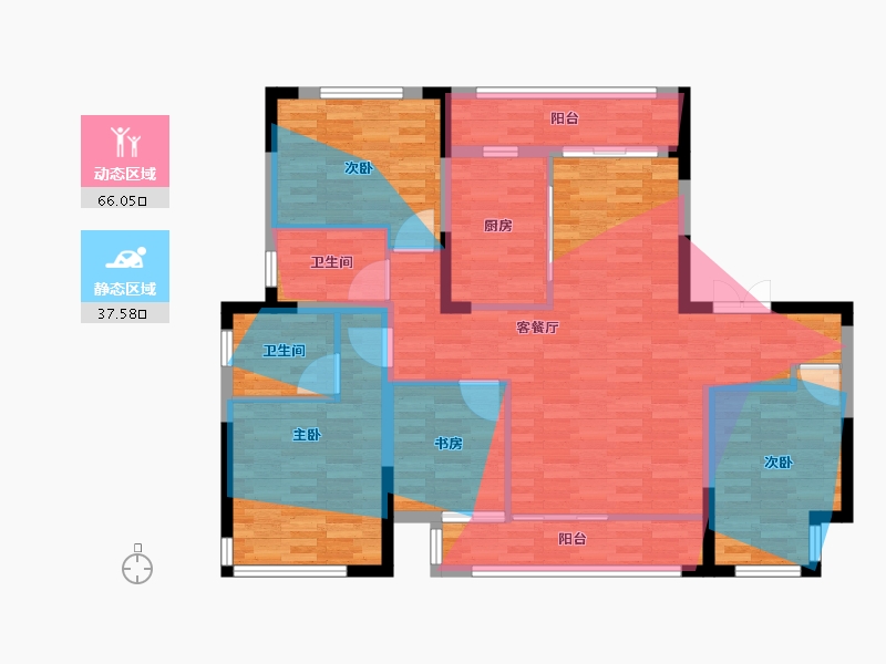 宁夏回族自治区-银川市-砚玺台-108.00-户型库-动静分区