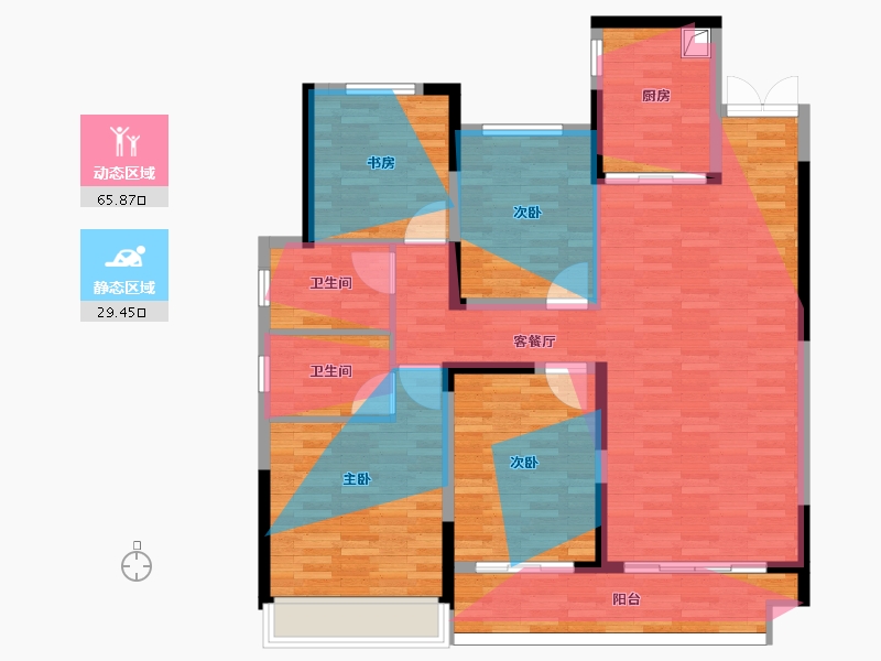 河南省-焦作市-时代雅苑-116.80-户型库-动静分区