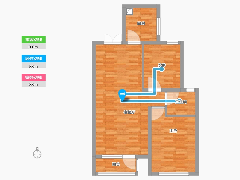 黑龙江省-鸡西市-福地壹号院-71.20-户型库-动静线