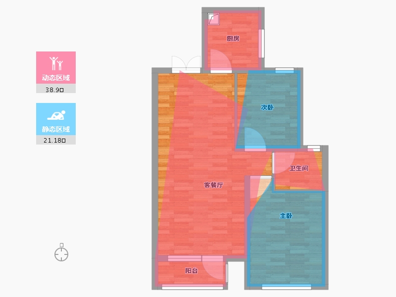 黑龙江省-鸡西市-福地壹号院-71.20-户型库-动静分区