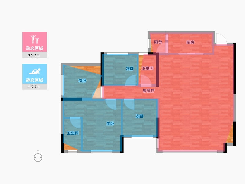 四川省-乐山市-邦泰江山和鸣北区-118.00-户型库-动静分区