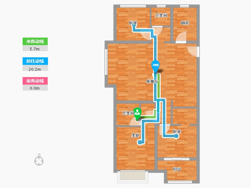 河南省-郑州市-沁河苑1号院-94.20-户型库-动静线