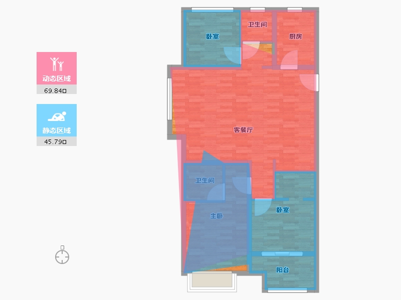 河南省-郑州市-沁河苑1号院-94.20-户型库-动静分区