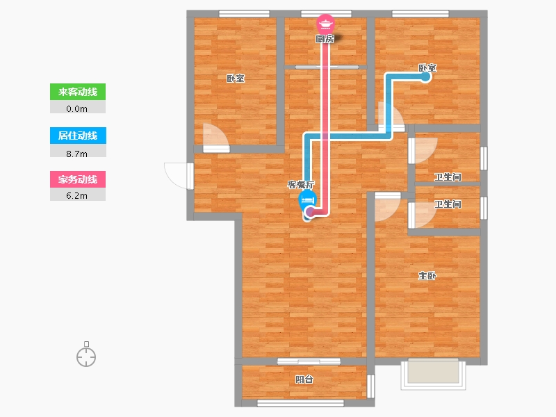 河北省-衡水市-九派花园-102.40-户型库-动静线