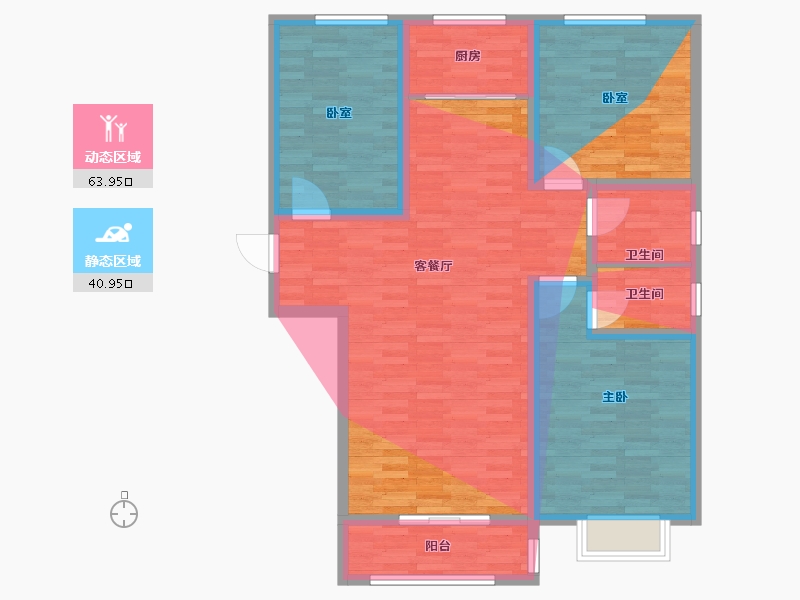 河北省-衡水市-九派花园-102.40-户型库-动静分区