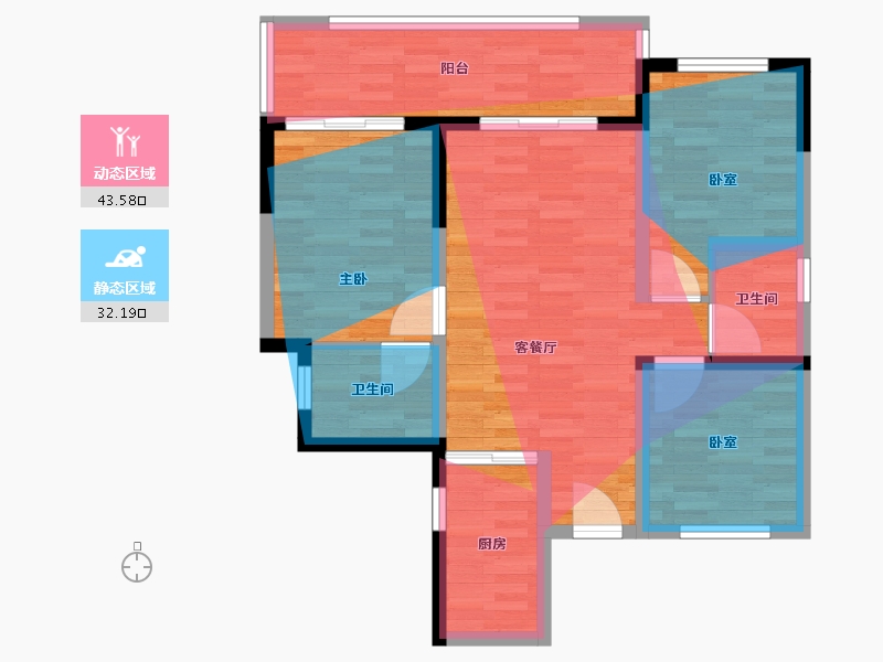 四川省-泸州市-蓝滨嘉苑-99.04-户型库-动静分区