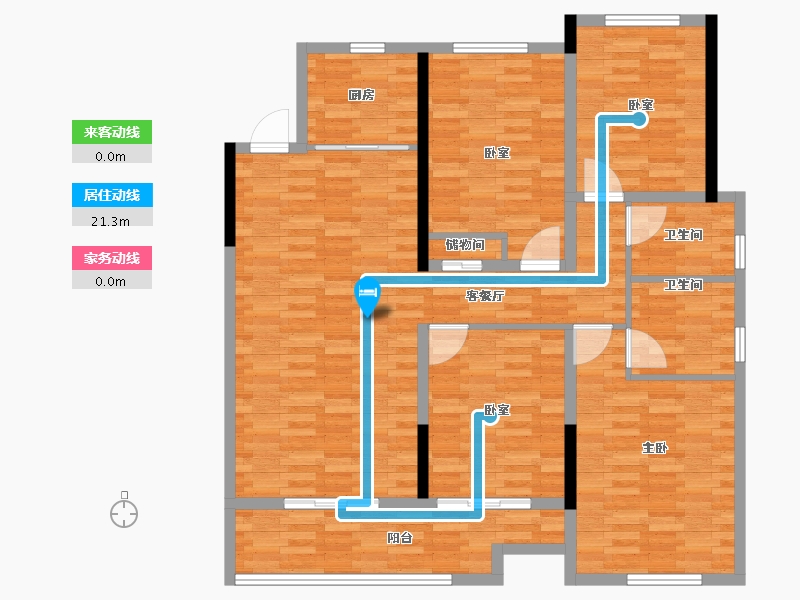 浙江省-温州市-桃园公园学府-109.60-户型库-动静线