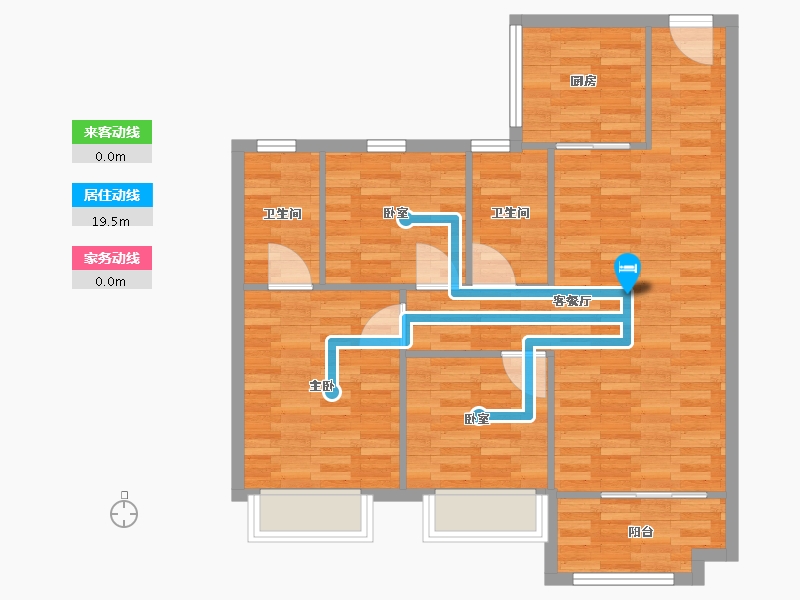 浙江省-湖州市-碧桂园·铂悦府销售中心-80.00-户型库-动静线