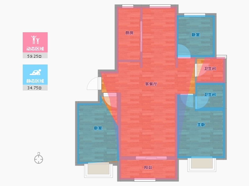 河北省-沧州市-颐和国玺府-117.00-户型库-动静分区