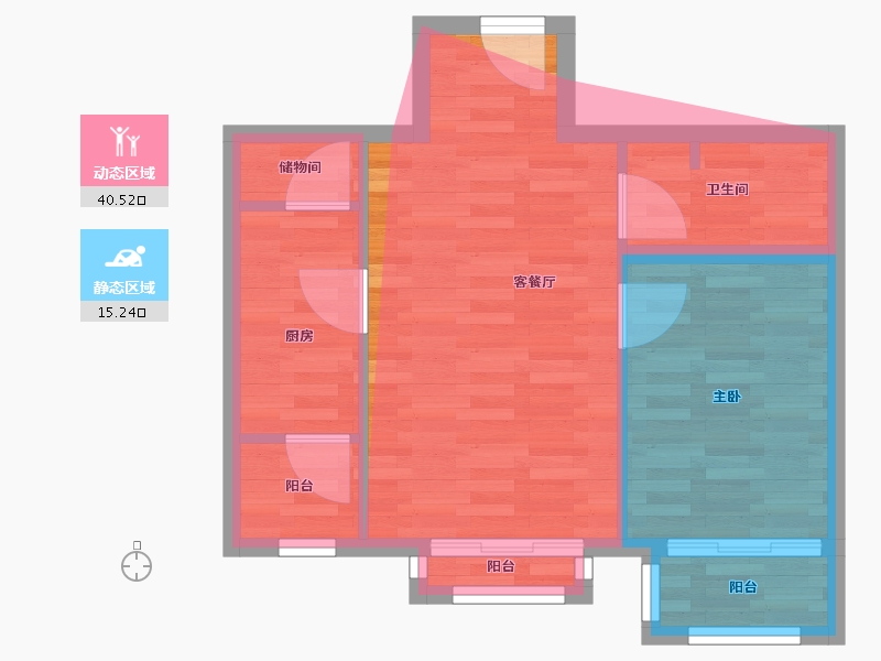 北京-北京市-加州水郡-53.48-户型库-动静分区