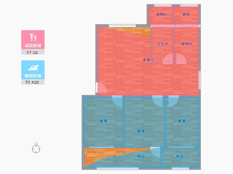 河南省-郑州市-沁河花苑-109.00-户型库-动静分区