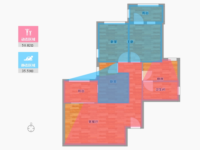 广东省-广州市-越秀锦秀大厦-81.60-户型库-动静分区