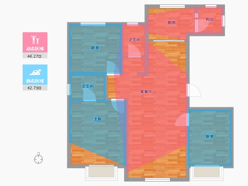 新疆维吾尔自治区-阿克苏地区-丝路名城-103.00-户型库-动静分区