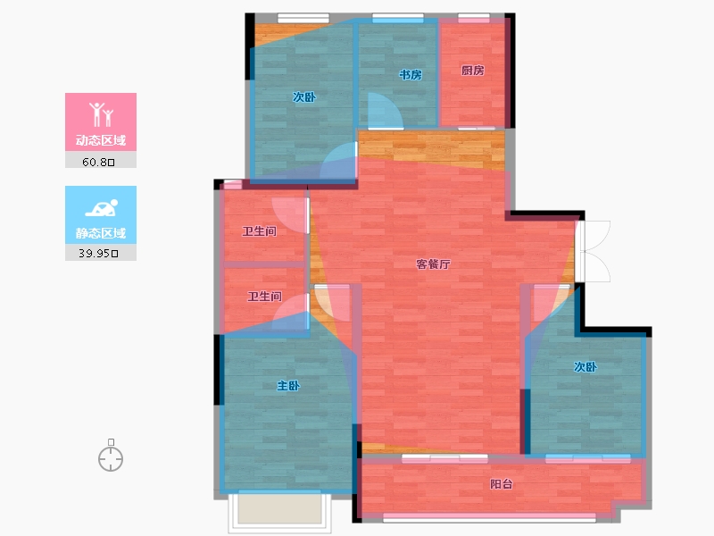 山东省-潍坊市-天骄御园-105.60-户型库-动静分区