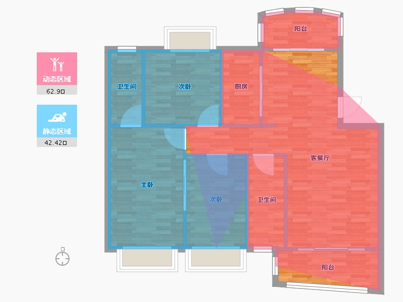 广东省-珠海市-名街花园-100.00-户型库-动静分区