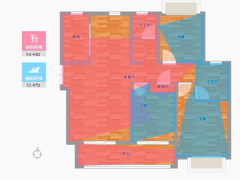 河南省-鹤壁市-升龙广场-97.76-户型库-动静分区