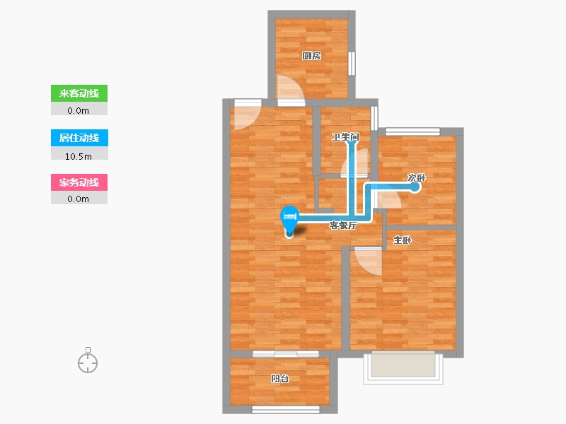 江苏省-徐州市-翠屏佳苑-62.40-户型库-动静线