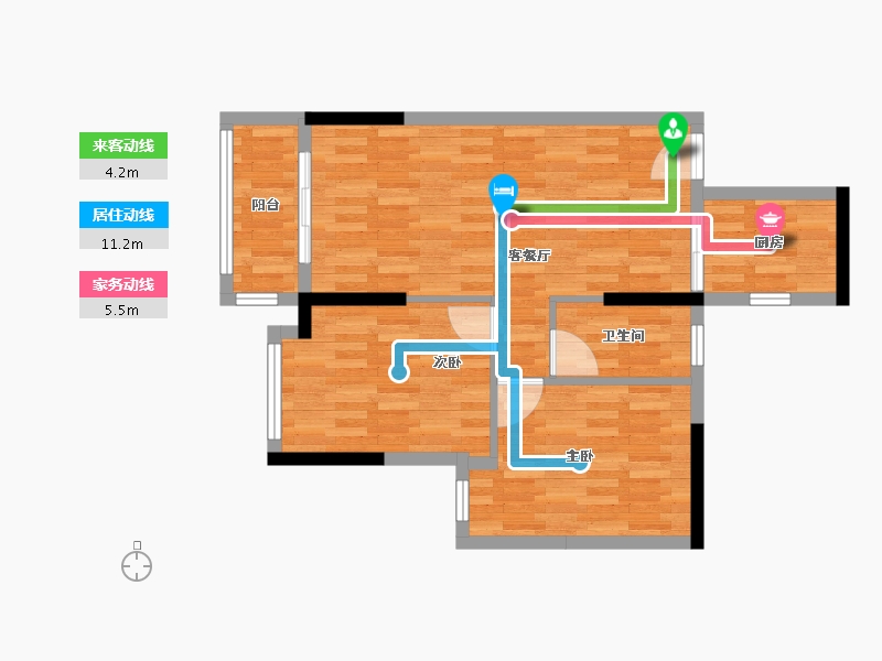 广西壮族自治区-来宾市-海景御水湾-66.40-户型库-动静线