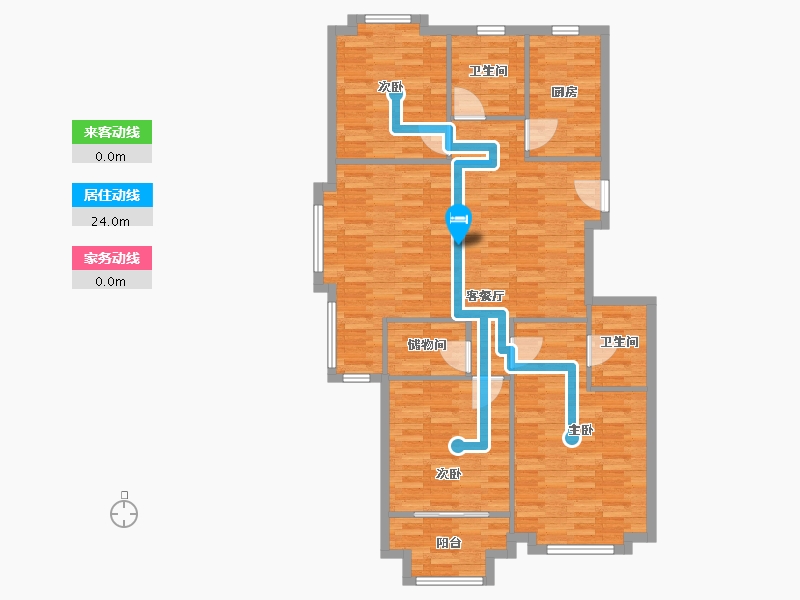 浙江省-杭州市-耀江文欣苑-100.00-户型库-动静线