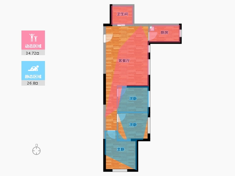 河南省-郑州市-融创中原大观-88.00-户型库-动静分区