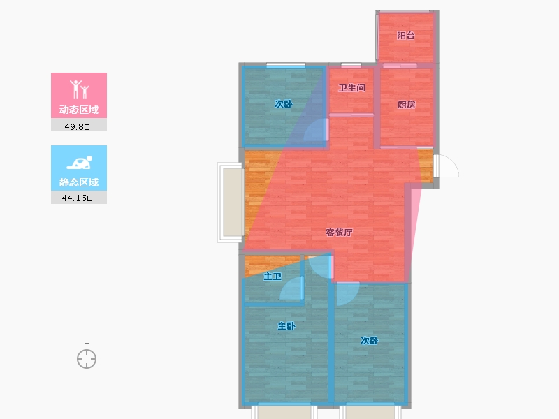 山西省-太原市-中泛·金樾府-102.40-户型库-动静分区