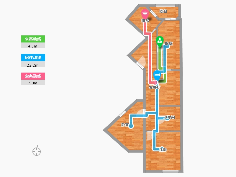 北京-北京市-悠胜美苑-70.00-户型库-动静线