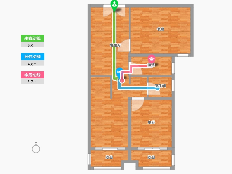 江苏省-连云港市-巨龙花园-96.00-户型库-动静线