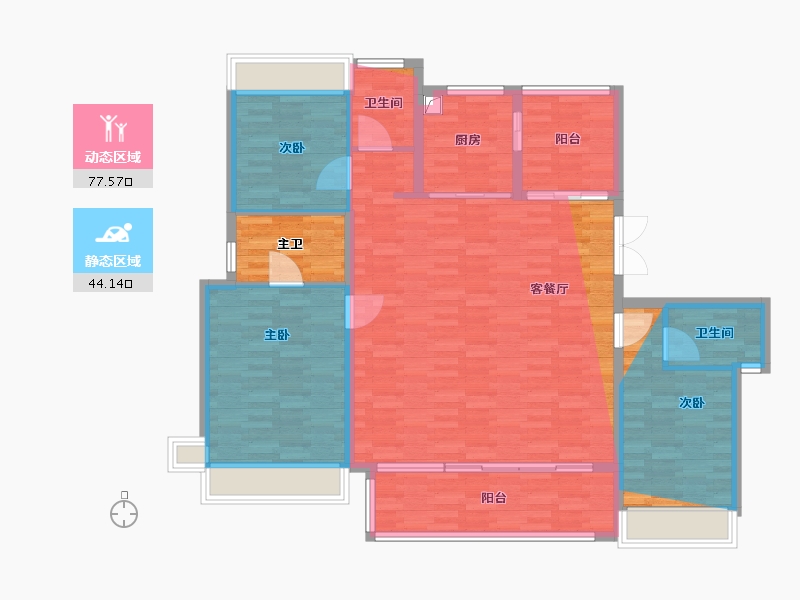 四川省-成都市-融侨城创想中心-118.77-户型库-动静分区