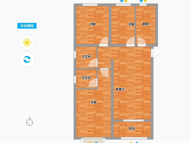 河北省-保定市-福源盛景-99.20-户型库-采光通风