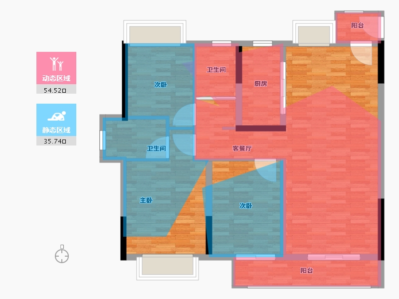 江西省-吉安市-凤凰壹号-97.78-户型库-动静分区