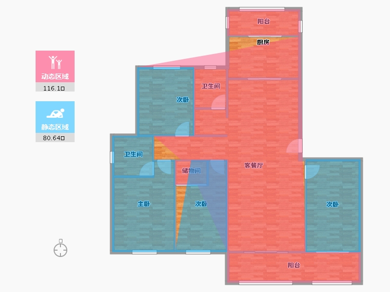 山东省-济宁市-南风花园-171.80-户型库-动静分区