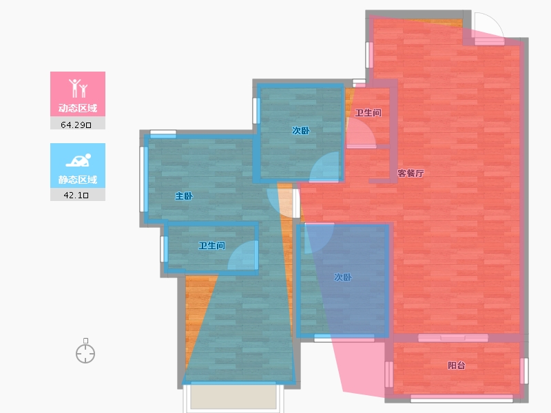 广西壮族自治区-南宁市-中南紫云集-125.01-户型库-动静分区