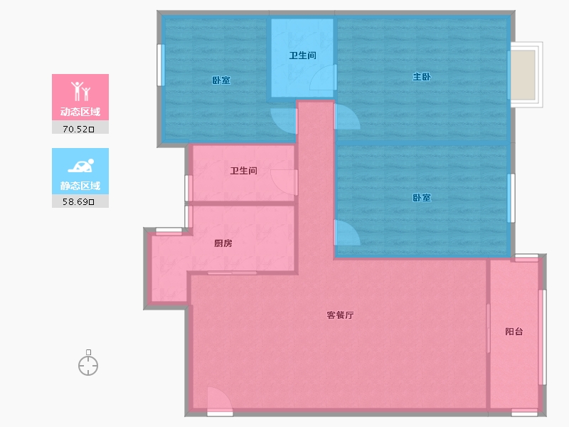 贵州省-贵阳市-金海苑-100.00-户型库-动静分区