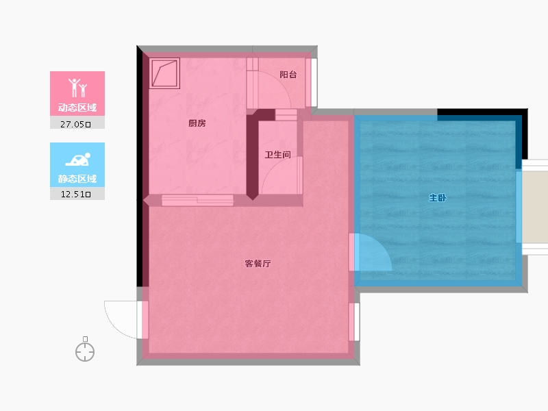 四川省-成都市-一环·府河天成龙门镇-二期-38.00-户型库-动静分区