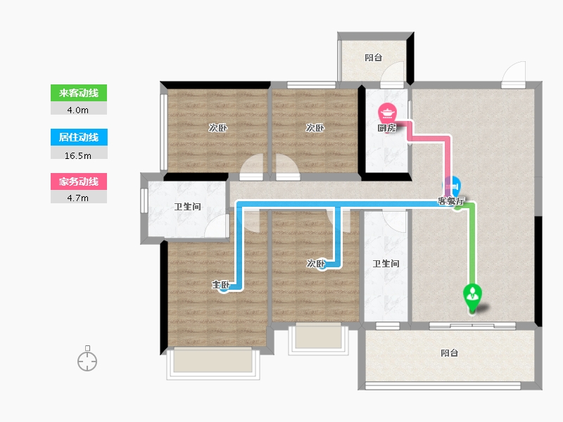 广西壮族自治区-贵港市-公园一号-118.36-户型库-动静线