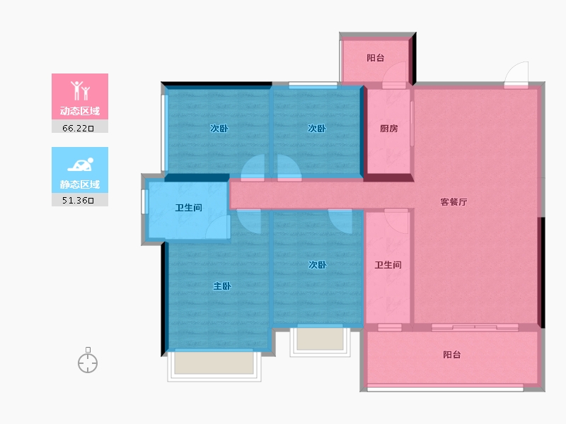 广西壮族自治区-贵港市-公园一号-118.36-户型库-动静分区