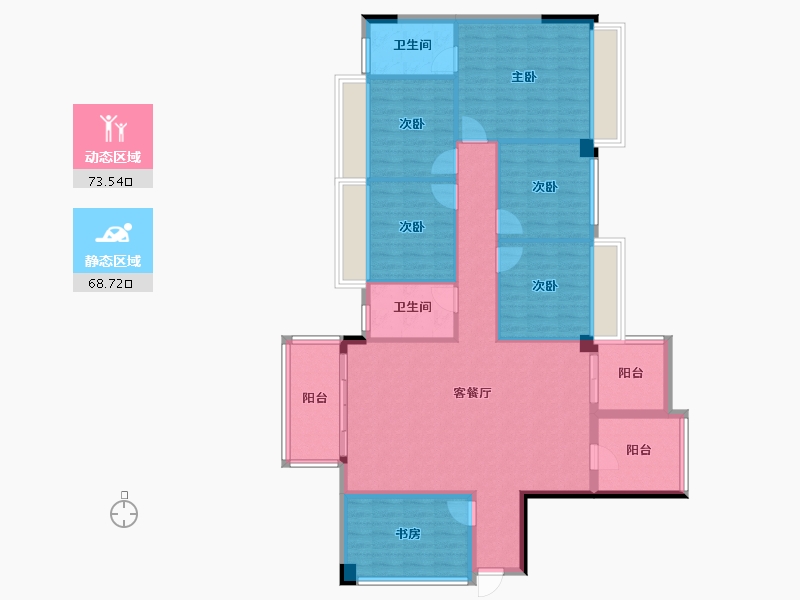 广西壮族自治区-钦州市-东岸阳光-111.78-户型库-动静分区