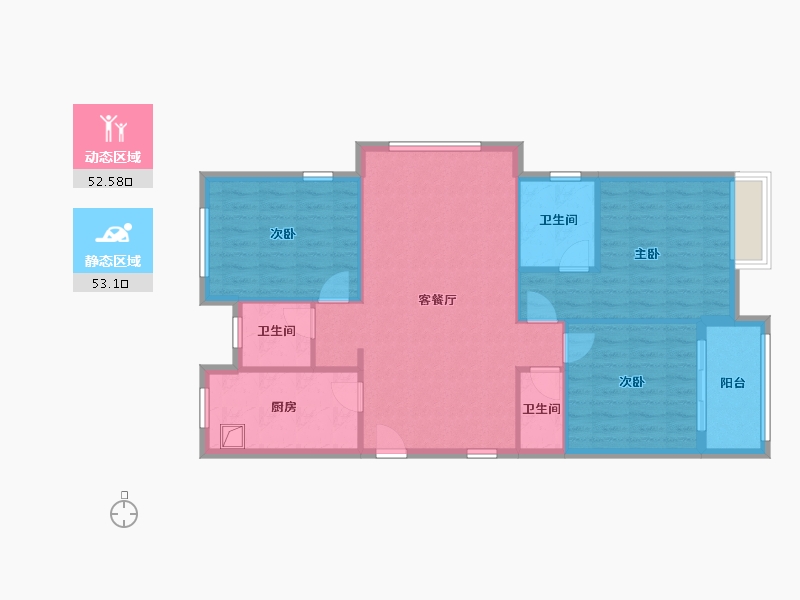 浙江省-丽水市-毓秀华庭-110.00-户型库-动静分区