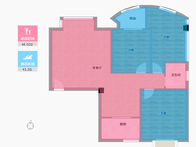 湖北省-武汉市-江南花园-109.00-户型库-动静分区