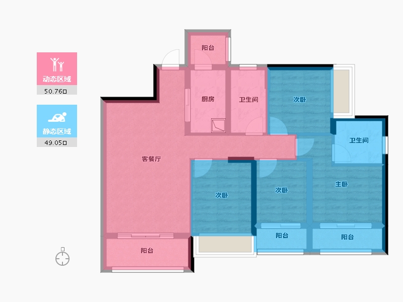 广东省-深圳市-富基云珑府-98.40-户型库-动静分区